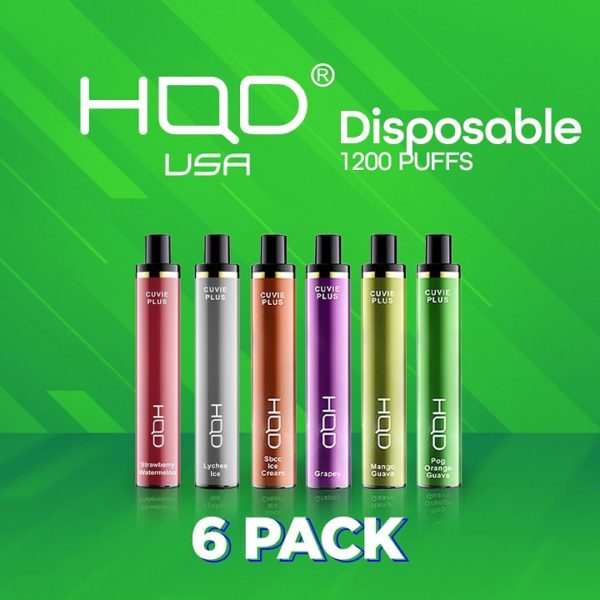 Bulk Wholesale HQD 1200 Cuvie Plus Pack of 6
