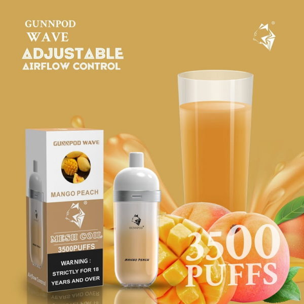 Gunnpod WAVE 3500 puffs - Mango Peach