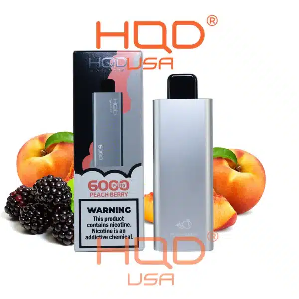 HQD 6000 Puff Cuvie Slick – Peach Berry