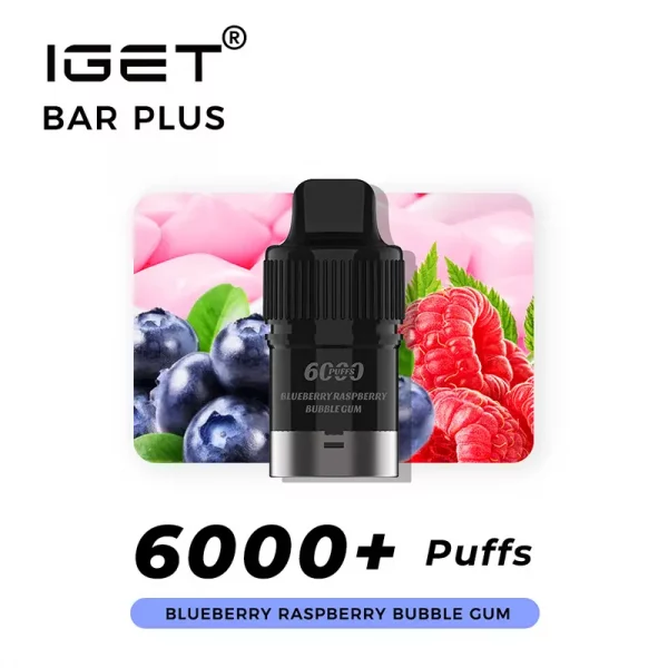 BAR PLUS Blueberry Raspberry Bubble Gum