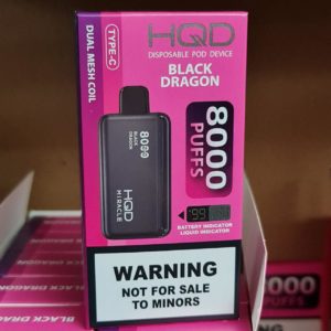 HQD 8000 Puffs Miracle - Black Dragon (Blackberry Dragon Fruit)
